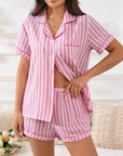 JOSIE STRIPED SHORT PJ SET