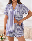 JOSIE STRIPED SHORT PJ SET