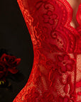 LORENA LACE CUTOUT BODYSUIT