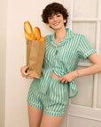 JOSIE STRIPED SHORT PJ SET