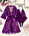 ARIA LACE ROBE & BODYSUIT SET