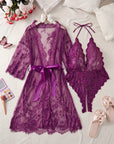 ARIA LACE ROBE & BODYSUIT SET