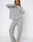 Pillow Talk Long Sleeve Pyjama Set Grey Marle