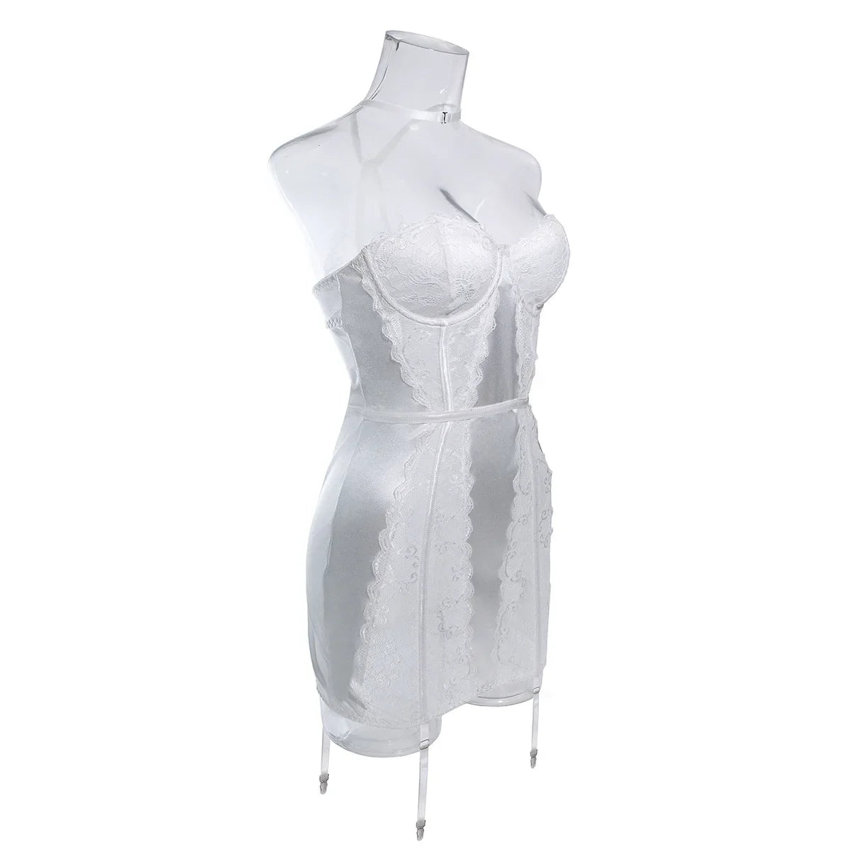 AMARA SATIN LACE SLIP