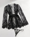 LEILA LACE LONG SLEEVE ROBE SET