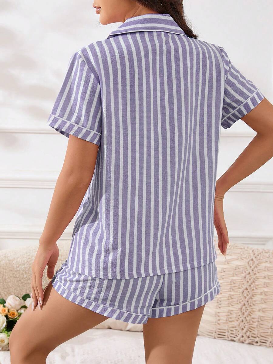 JOSIE STRIPED SHORT PJ SET