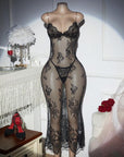 TATIANA SHEER LACE DRESS SET