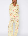 Pillow Talk Printed Long Sleeve Pyjama Set Fruit Salad