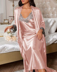 MAISON SATIN LACE ROBE SET