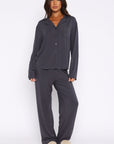 Pillow Talk Long Sleeve Pyjama Set Charcoal