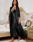 MAISON SATIN LACE ROBE SET