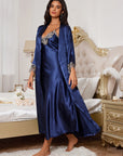 MAISON SATIN LACE ROBE SET