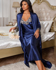 MAISON SATIN LACE ROBE SET