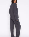 Pillow Talk Long Sleeve Pyjama Set Charcoal