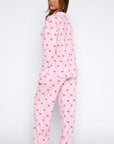 Pillow Talk Printed Long Sleeve Pyjama Set Strawberry Kisses