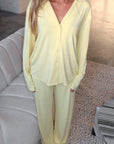 Pillow Talk Long Sleeve Pyjama Set Lemon