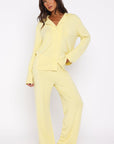 Pillow Talk Long Sleeve Pyjama Set Lemon