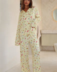 Pillow Talk Printed Long Sleeve Pyjama Set Fruit Salad