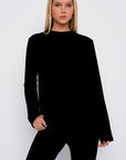 Slow Life Long Sleeve Pyjama Top Black