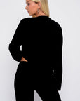 Slow Life Long Sleeve Pyjama Top Black