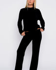 Slow Life Long Sleeve Pyjama Top Black